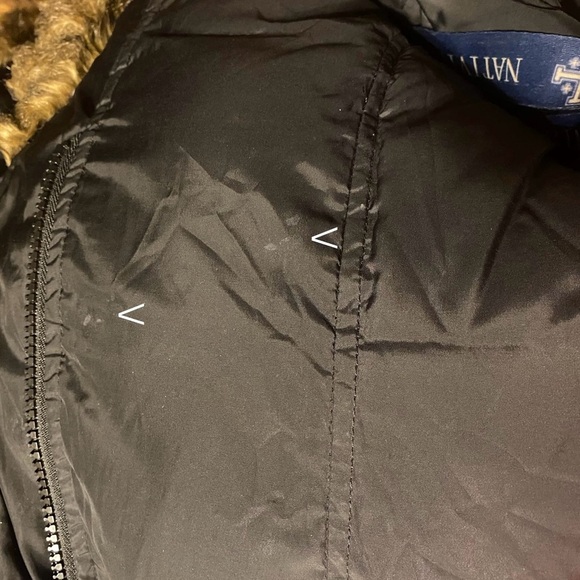 Betsy Johnson Black Puffer Hooded Coat Inner Vest Collar Corset Laces Zip Pocket - Picture 13 of 15